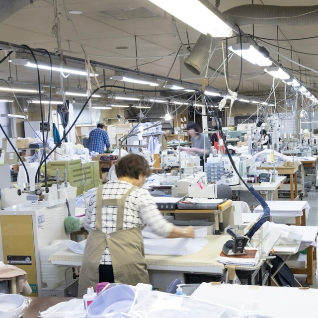 縫製クオリティと生産体制のイメージ